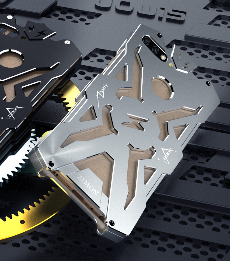 SIMON THOR Aviation Aluminum Alloy Shockproof Armor Metal Case Cover for Huawei Honor 7C