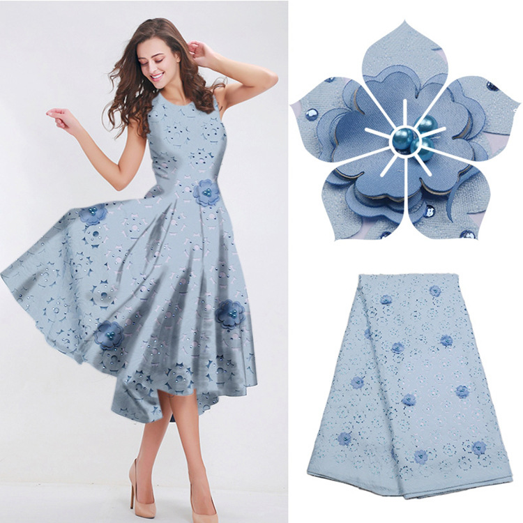 LC005眼睛花工厂切割加工打孔激光面料 镂空雕花烧花布料可定制