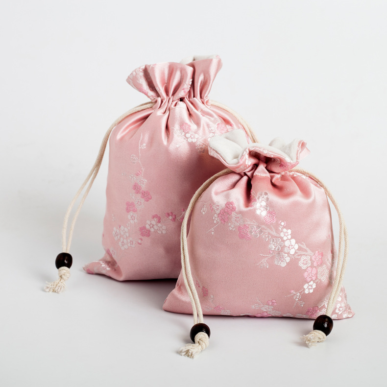 厂家首饰袋饰品礼品锦囊小布袋佛珠手链包装袋批发双层束口袋定做