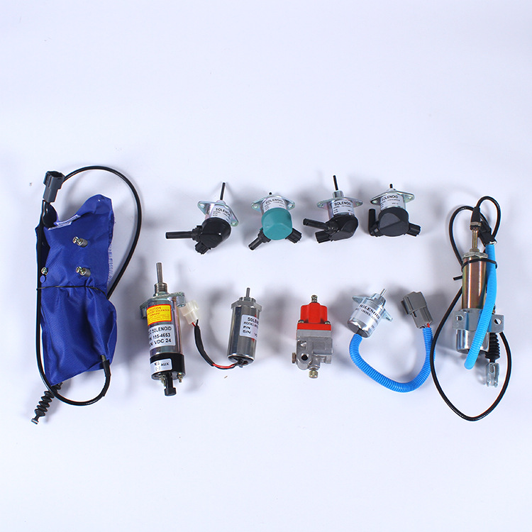 挖机配件批发 适用于久保田 1a021-60017熄火电磁阀 久宝田长轴