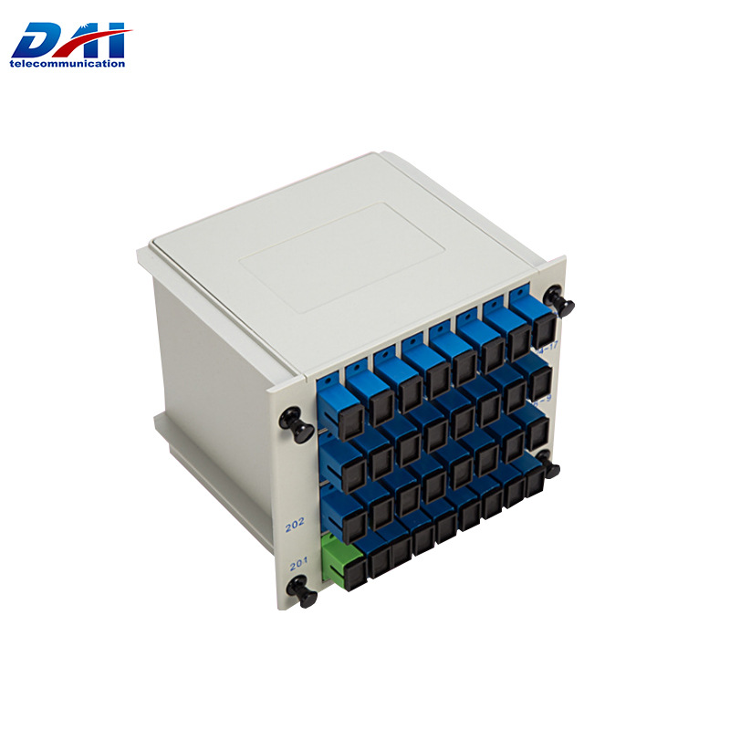 分光器1分32插片式PLC卡FTTH电信级光纤1比32光缆分路器SC方口