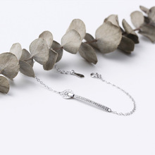 YHB002 日韓版時尚S925純銀一排鑽微鑲圓形個性鋯石手鏈 鏈飾女