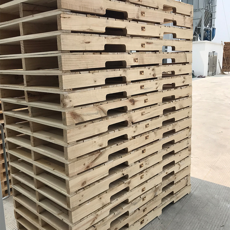 美标仓库熏蒸实木叉车木托盘 物流仓储木卡板热处理卡板