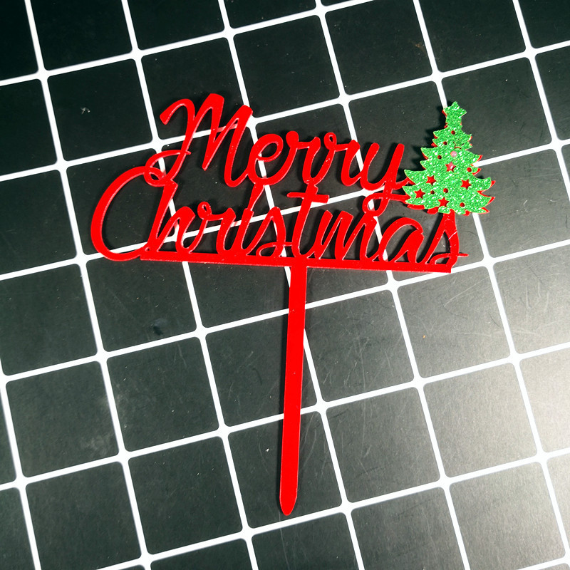 Handmade Craft Christmas Letter Arylic Party Cake Decorating Supplies