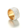 Fashionable ring stainless steel, diamond, accessory, European style, wholesale