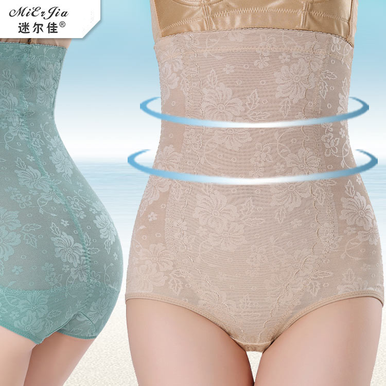 厂家直销产后美体高腰束身收腹裤网纱提花透气提臀女士塑身裤内裤|ru