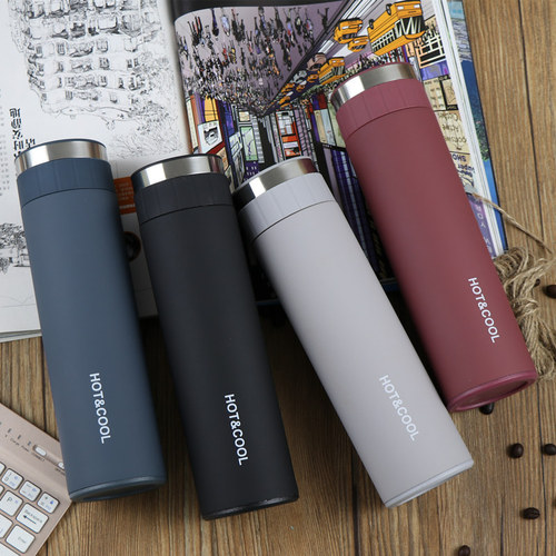 New 304 Stainless Steel Vacuum Insulated Tea Cup Business Gift Water Bottle LOGO Wholesale