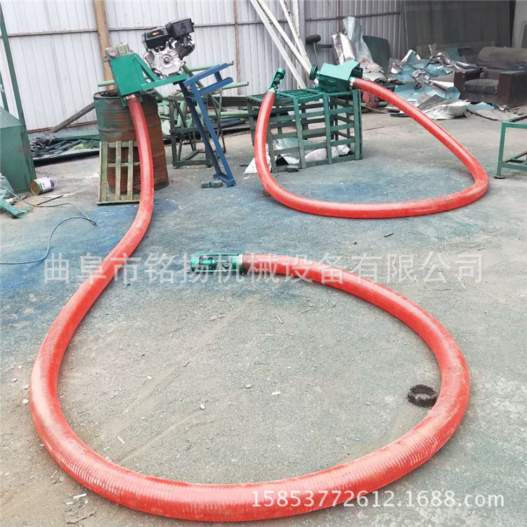 超强耐磨加厚牛筋管饲料软管式上料吸粮机车挂式便携式多功能吸粮机
