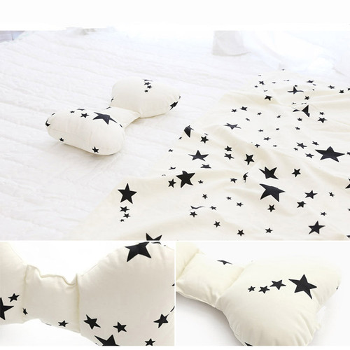 Infant Pillow Children Pillow 100% Cotton Bow Tie Cervical Support Pillow Shaping Pillow All Seasons Universal 3D Mesh