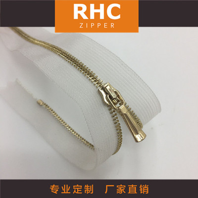 high-grade Metal zipper No.1 Platinum zipper trumpet Zona pellucida zipper direct deal