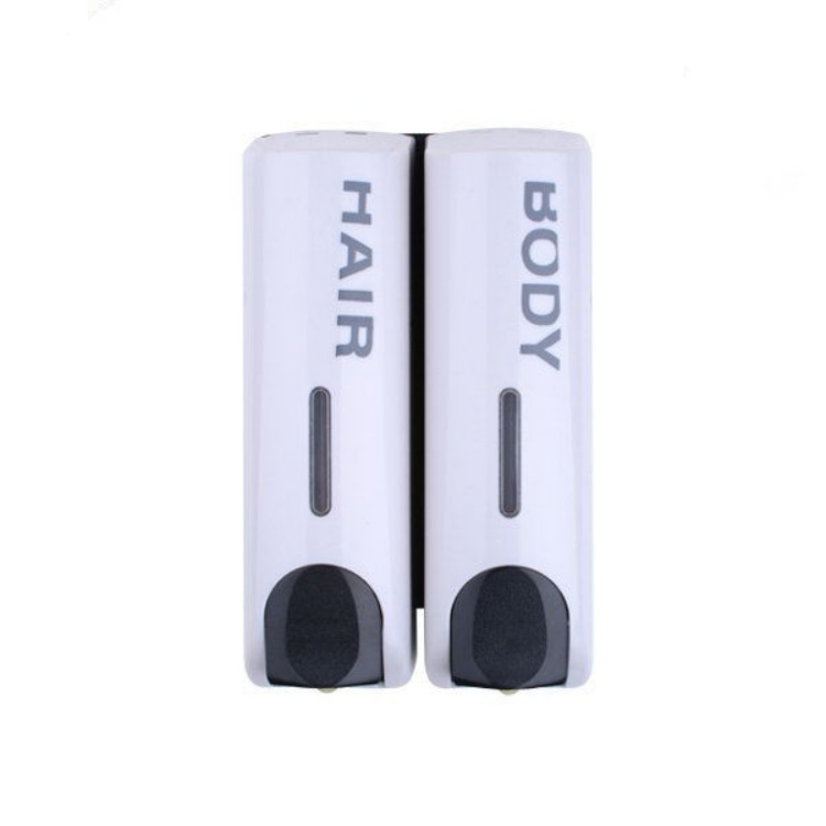 ABS Plastic Double head Hotel Bath Manual Soap Dispenser Shower Gel Shampoo Soap dispenser