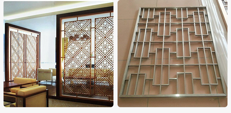 酒店用玄关隔断304不锈钢钛金屏风