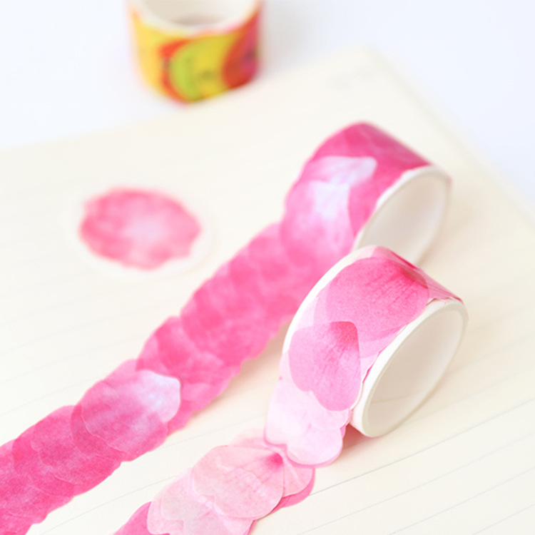 Petal Paper tape Sticker A gentle wind printing cherry blossoms decorate source material diy