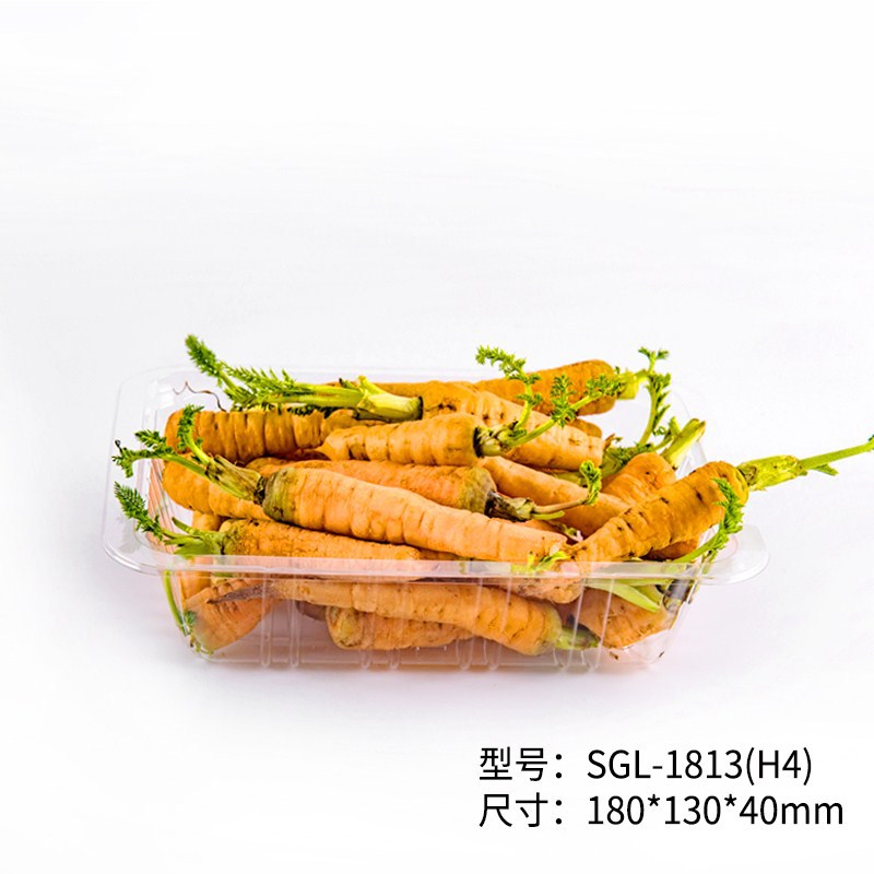 Manufactor wholesale disposable lidless Fruit box fresh  Meat fruit Fresh keeping Tray environmental protection pet Plastic box