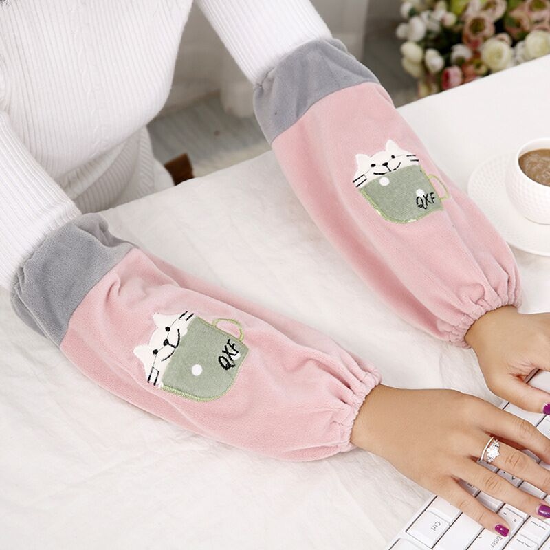 have more cash than can be accounted for Sleeve student Men's to work in an office Sleevelet Korean Edition Sleeve Autumn and winter Female models Housework work Sleeves 01