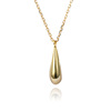 Brand golden fashionable necklace, silver 925 sample, European style, simple and elegant design