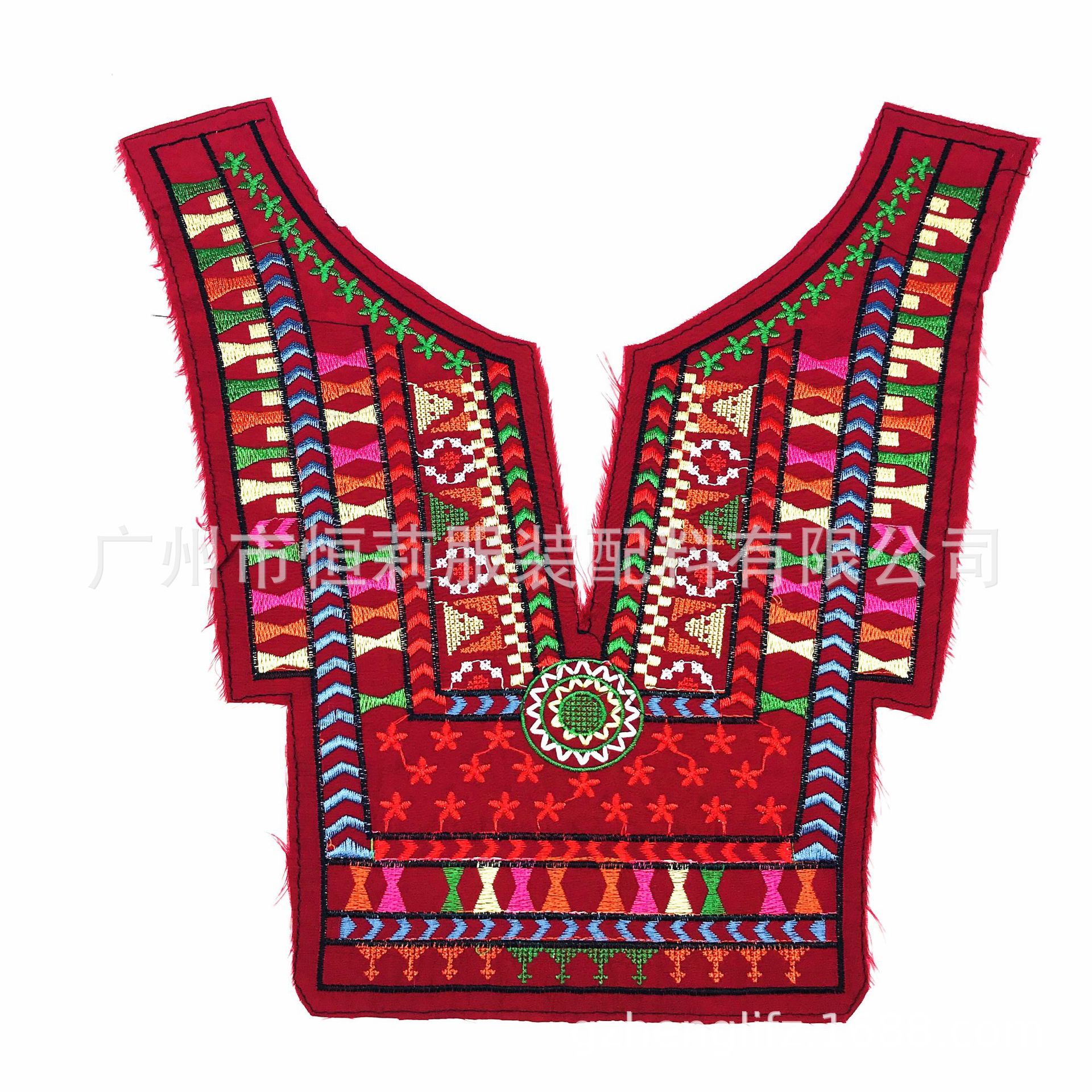 厂家直销 女装服饰民族风多彩刺绣领花 服装衣领 复古假领子 定制-阿里巴巴