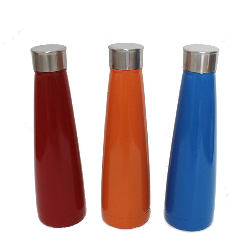 Yongkang factory 304 vacuum Stainless steel Taper Coke bottle vacuum cup gift Water cup customized