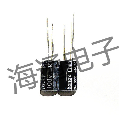 批发现货100v100uf直插铝电解电容10x17mm常规体积海量库存|ru