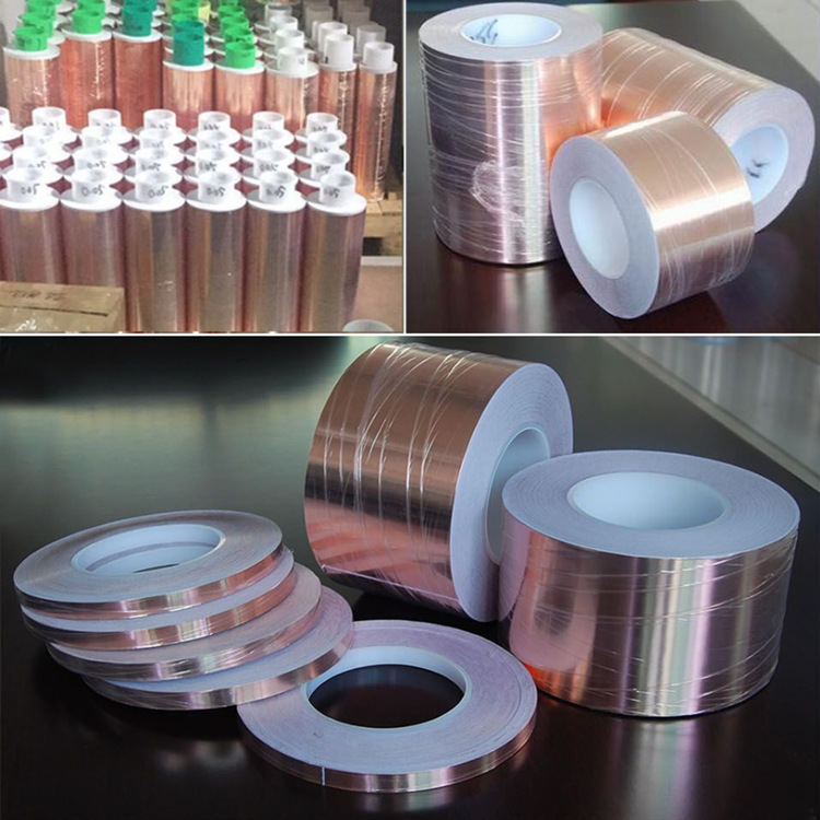 出口供应铜箔导电胶带 单双/导电铜箔胶带屏蔽导电性胶带模切沖型