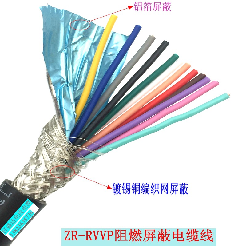 UL认证美标屏蔽线2464-22AWG/2/3/4/5/6/7/8芯正标镀锡铜屏蔽线