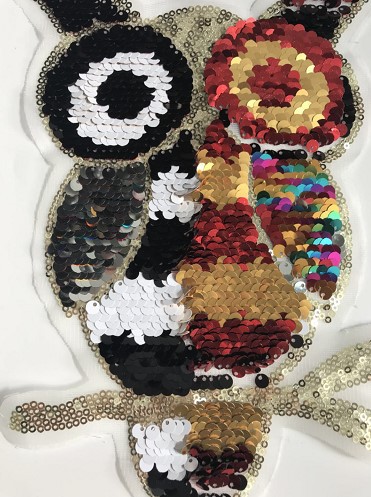 Color-changing Owl Ab Face Flip Embroidered Beaded Piece Of Cloth Stickers Decorative Clothing Flip Sequins Double-sided Cloth Stickers display picture 5