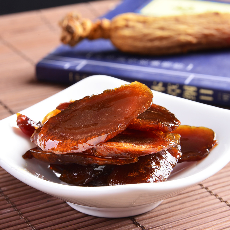 大片无糖红参片 长白山人参蜜片 韩国高丽参 优质鲜参产地直批|ms