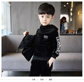 2018韩版男女童冬装运动卫衣套装 儿童金丝绒三件套 一件代发
