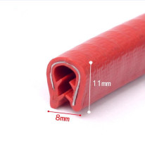 供应 pvcU型装饰胶条U型骨架包边条护边条 玻璃铁板彩色包边条