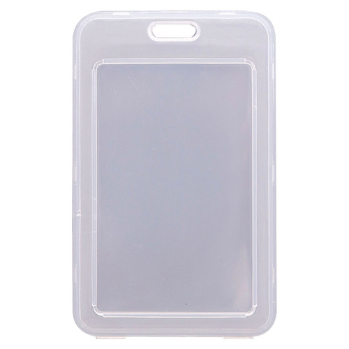 Factory direct sales simple transparent flip bus card holder plastic meal card protective cover student name badge holder