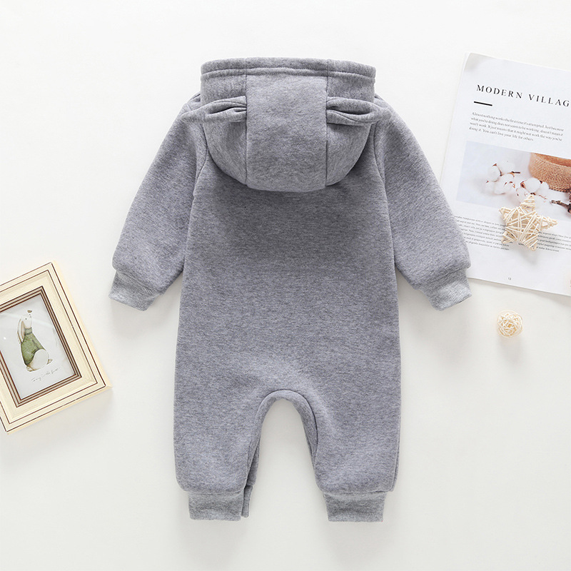 New Hooded Baby Romper Baby Romper Autumn One-piece Romper display picture 3