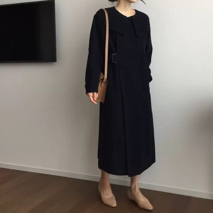 Шерстяное пальто в стиле ретро, 19-летнее персонализированное двустороннее, сшитое вручную, с большим воротником, с большим воротником