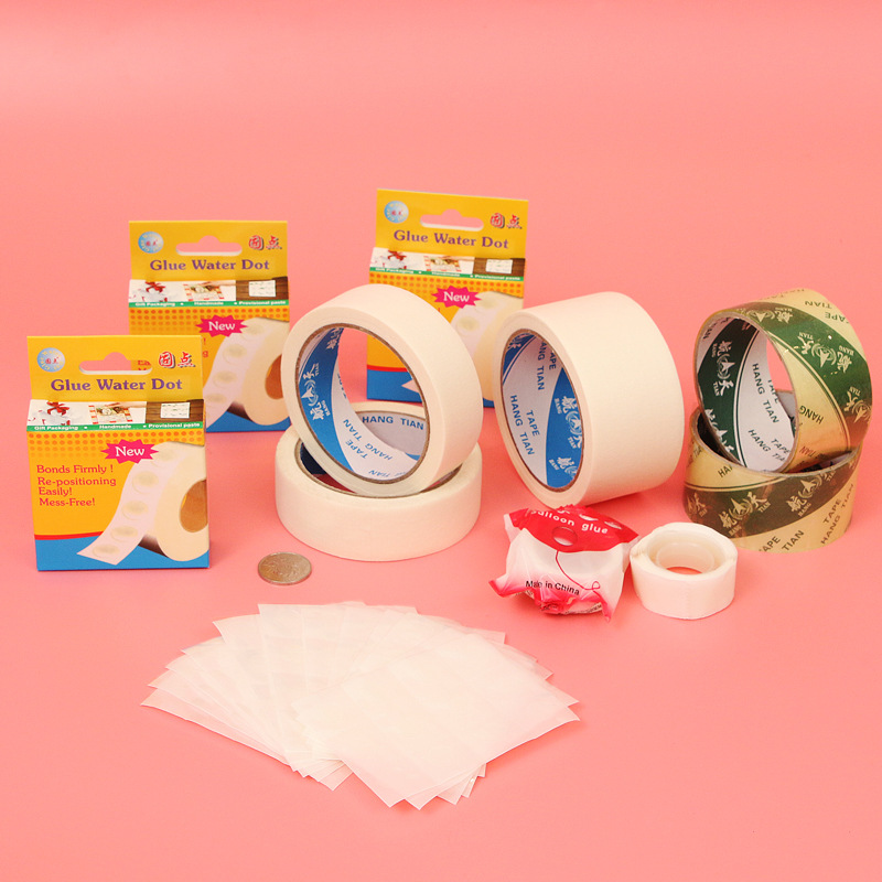 婚庆生日派对用品超粘无痕气球胶点贴气球装饰双面圆点胶透明卷装