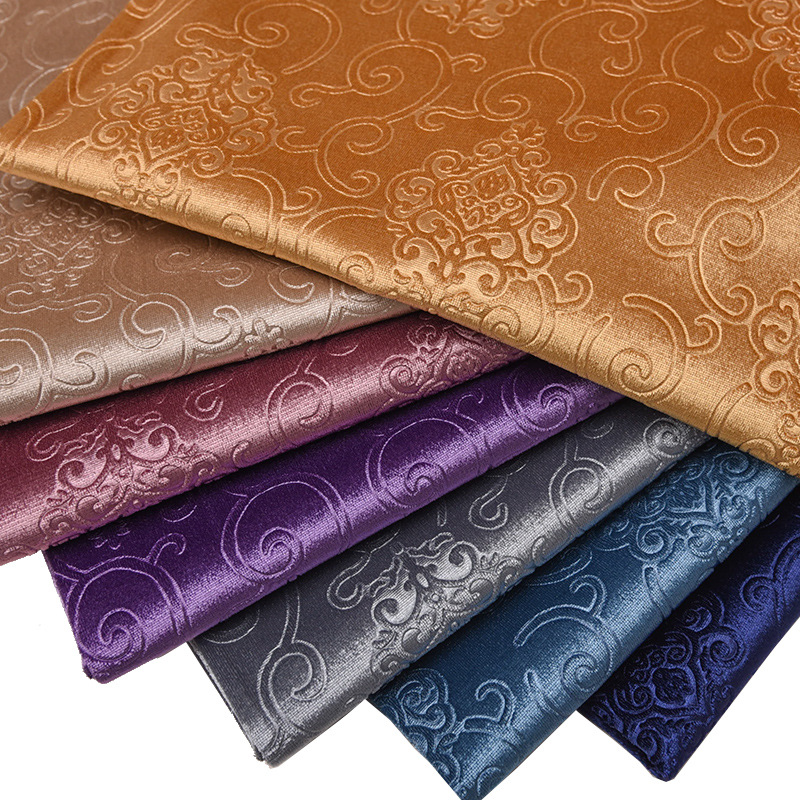 厂家现货加厚沙发软包布料批发 3D压花金丝绒韩国绒面料