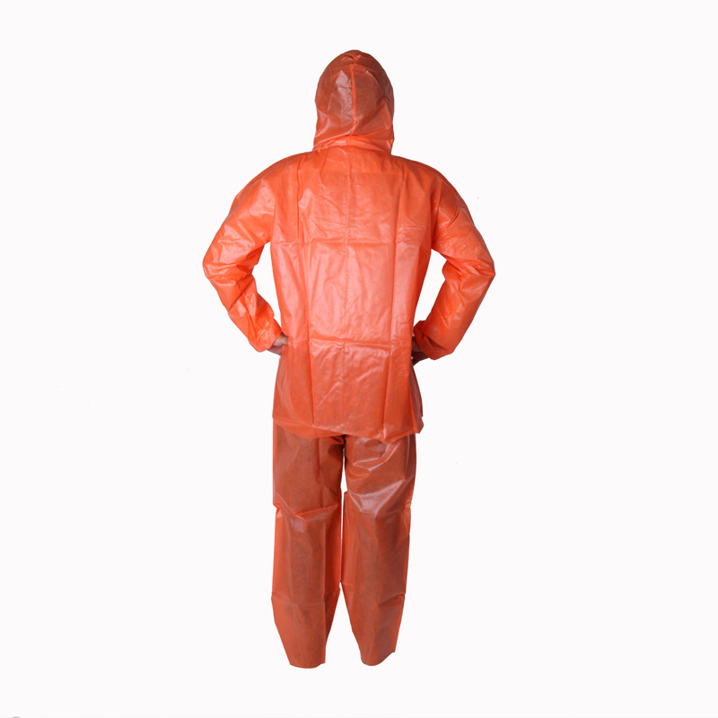 Orange disposable Non-woven fabric Protective clothing Fission suit Peritoneum coverall PP + PE OCTG