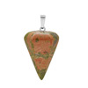 Multicoloured organic accessory, natural ore, crystal pendant