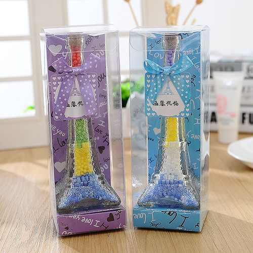 H0513  创意塔瓶-2多彩玻璃摆件 铁塔造型居家客厅装饰品情侣礼物