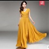 Shiffon evening dress, ebay, Amazon, V-neckline, with short sleeve, boho style