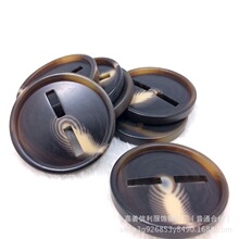厂家供应树脂特大号花纹长眼扣 呢大衣树脂装饰纽扣可定颜色