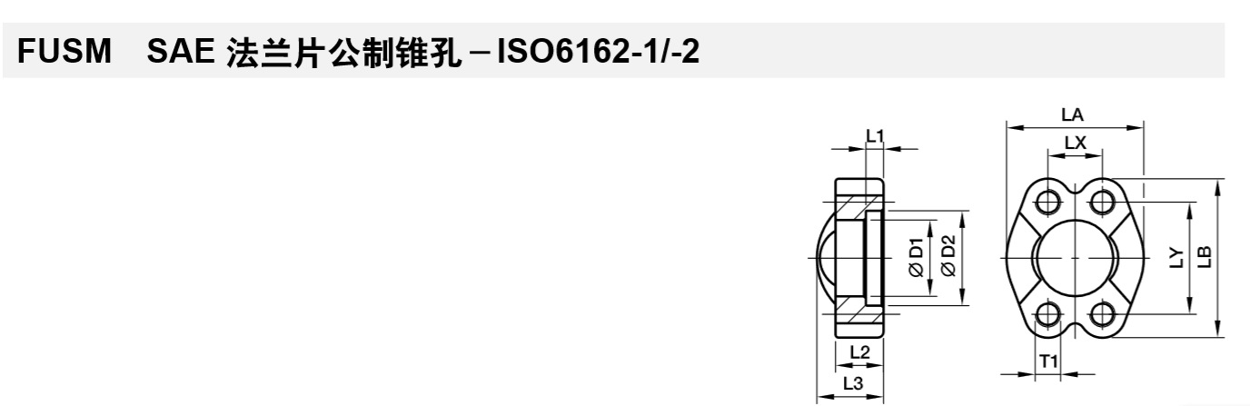 PARKER派克FUSMSAE法兰片公制锥孔ISO6162-1/-2FUSM310/14CFM现货