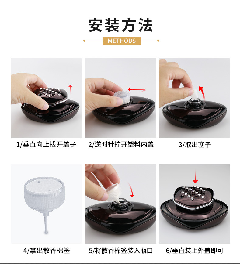 Baixiangdao car perfume holder chansons car perfume holder creative fashion car perfume ornaments high-end interior accessories