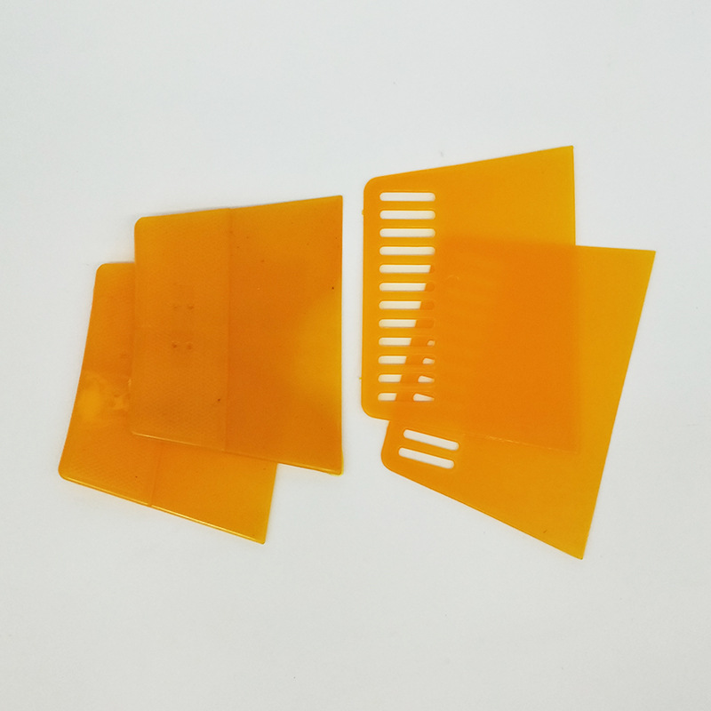 厂家批发黄色刮板专业墙纸刮板塑料腻子刮刀梯形双夹刮板环保塑料