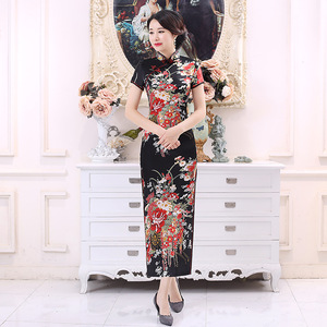 Chinese Dress Qipao for women National style national characteristics long cheongsam wholesale high definition digital printing cheongsam skirt women