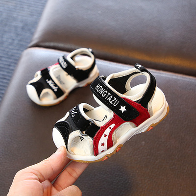 2019 summer new pattern Children's shoes baby Baotou shoes Sandals men and women children Function motion Sandals prewalker
