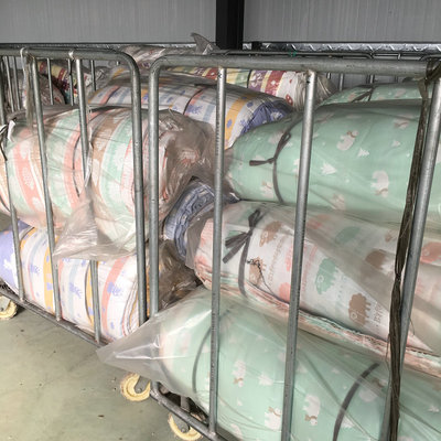 40股纯棉六层纱布卡通提花纱布婴幼儿面料爬服睡袋布料A类|ms