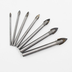 Natural Color Glass Drill Triangular Drill Ceramic Tile Drill Bit Round Handle One-Word Hole Expander Bit 7PC3-12mm 