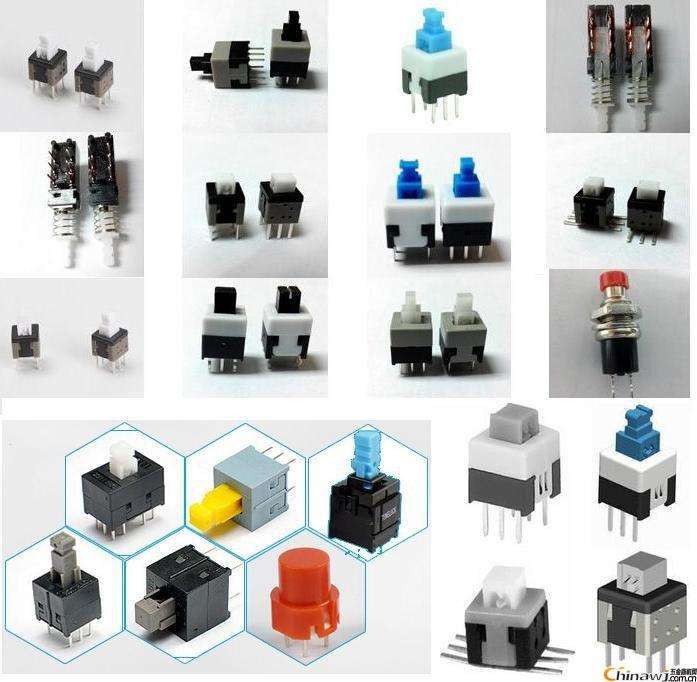 进口美国E-SWITCH自锁开关13*8.5 双排12脚 调音台按键TL4201EEYA