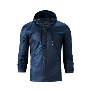 Men’s hooded solid color slim coat youth versatile casual trend jacket men