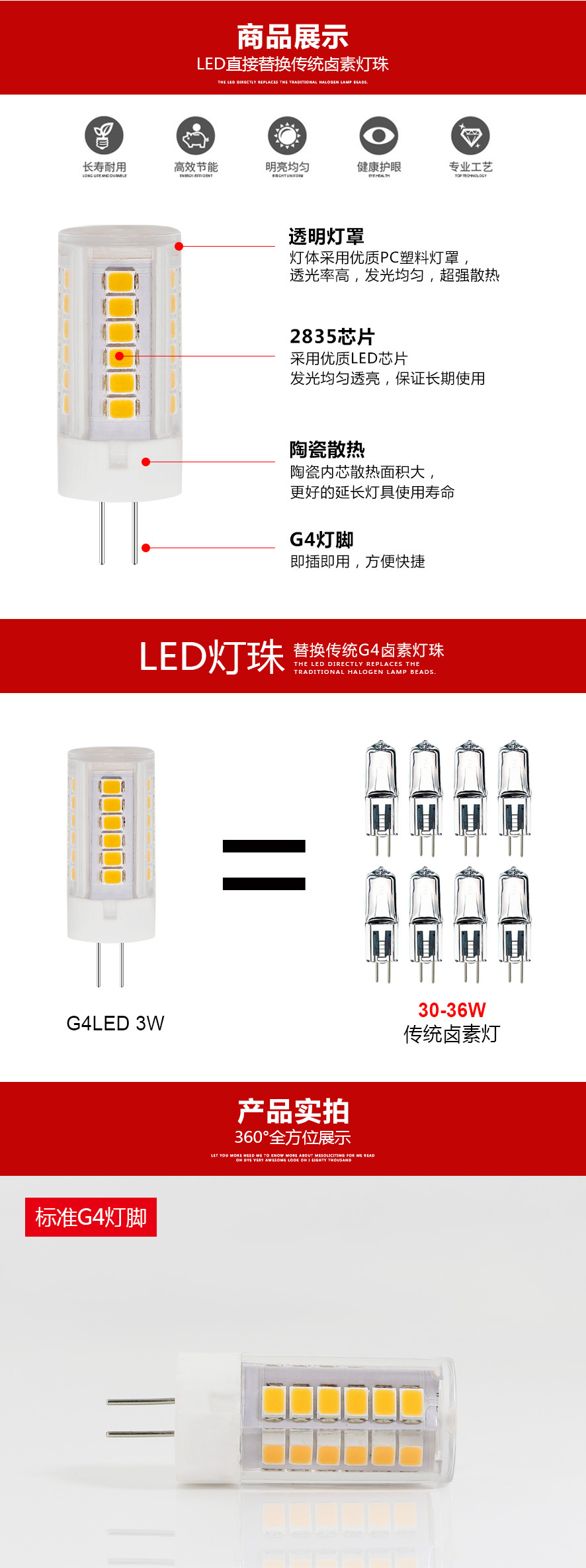 [厂家直销]G4LED高亮 4W低压12V/ACDC 玉米灯水晶装饰 无频闪-阿里巴巴