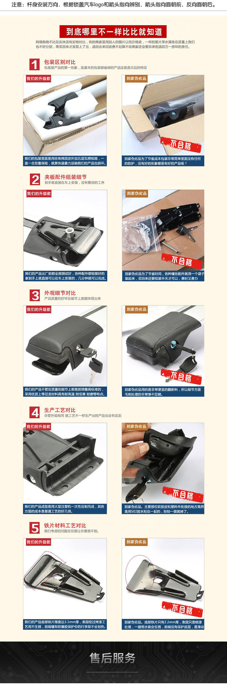通用SUV车顶静音横杆